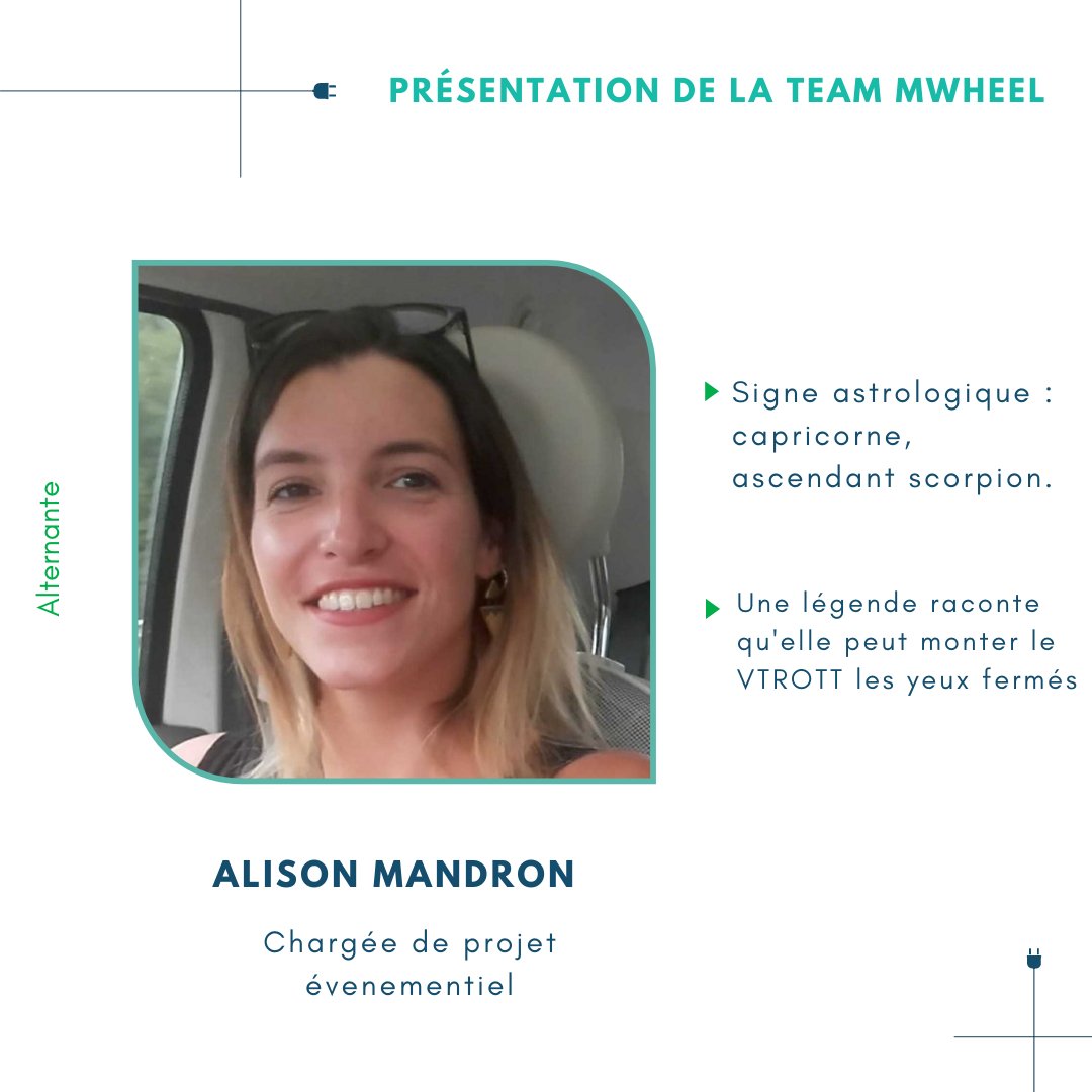 MWheel_Fr's tweet photo. Qui dit nouvelle semaine dit nouveau portrait ! Aujourd’hui, nous vous présentons Alison, notre responsable du pôle animation 👩🏻💻
Une véritable experte du @VTROTT mais aussi une organisatrice hors pair 🛴
#mobiliteresponsable #organisation #Bordeaux #animation #micromobilite https://t.co/Py3KmShCcm