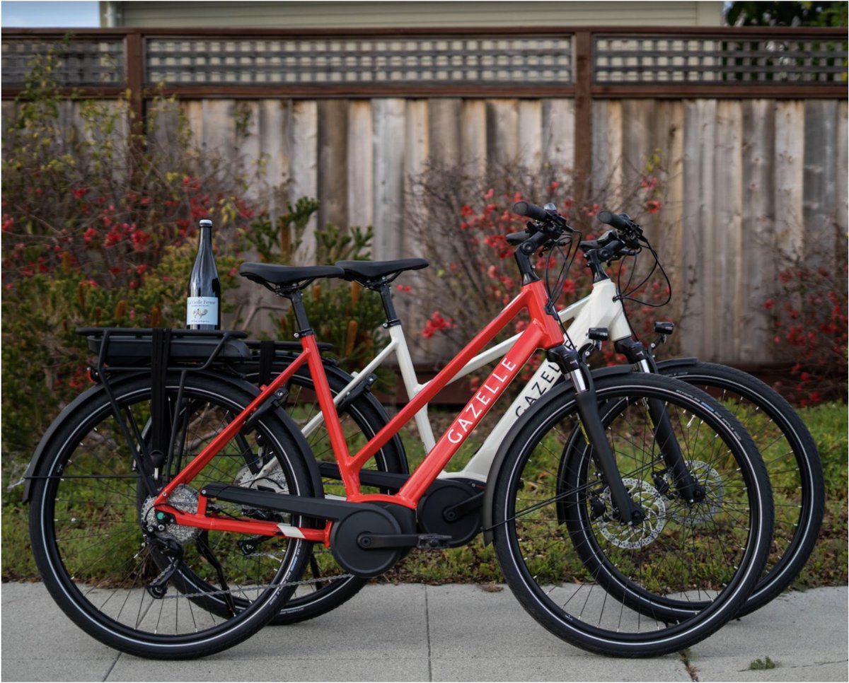 Happy Valentine's Day from Team Gazelle. We have the perfect date idea. 🚲🍾