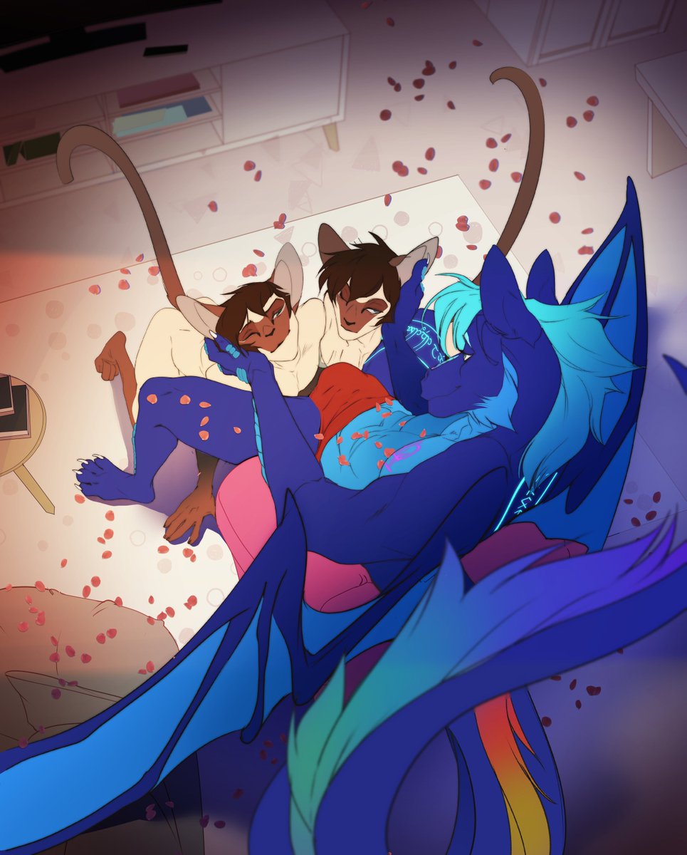 PapaDwaggy's tweet photo. [@Peritian] Blind Love
Happy 2022 Valentine's Day!
Just a derg and his favourite twins celebrating it together with a little twist! They sure know how to keep things interesting!
https://t.co/ZGuql55ilD
#PapaDwaggy #Peritian #scalie #furry #dragon #siamesecat #nsfw https://t.co/QtEKbKAwoX