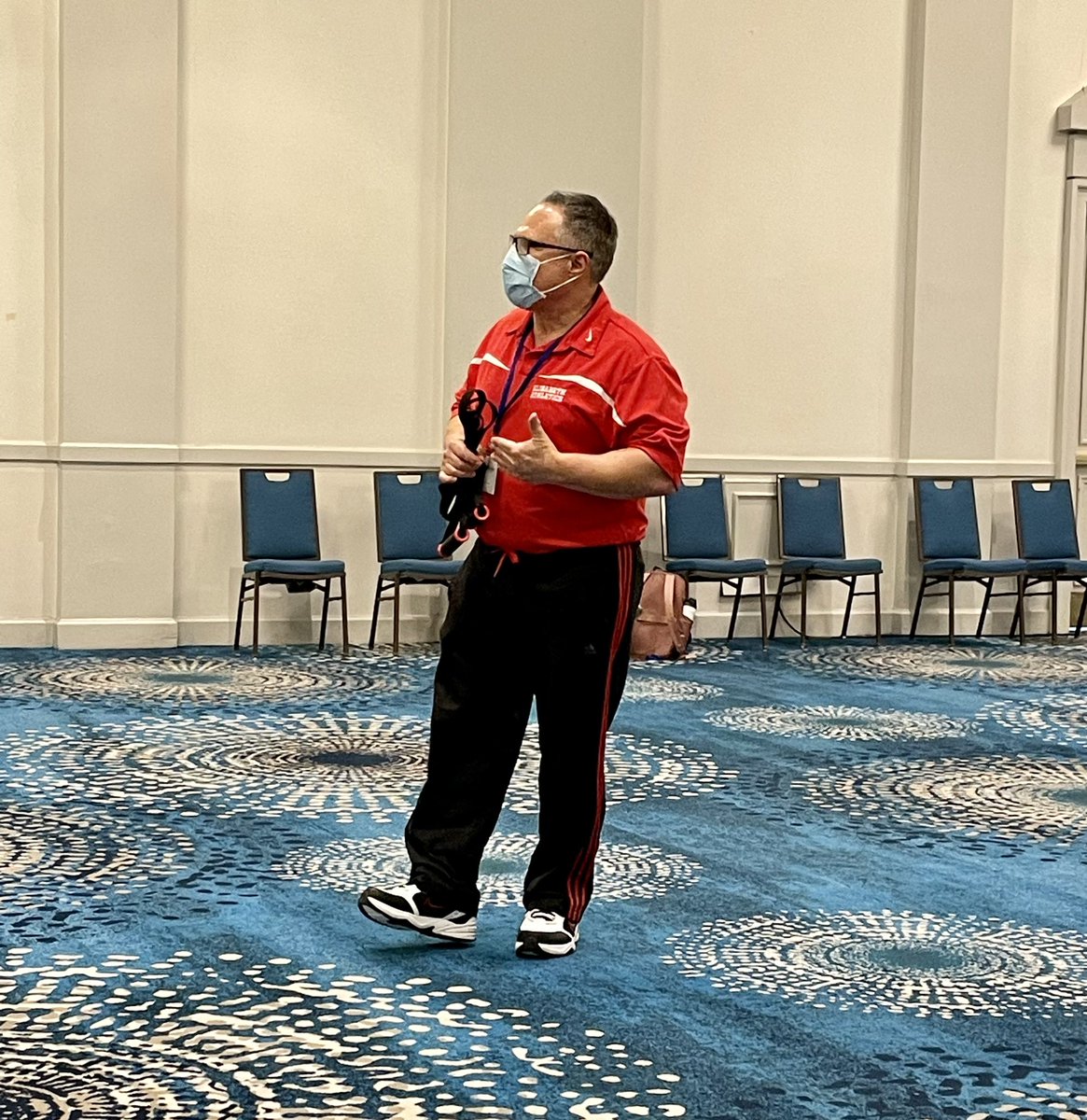 NJCHPE Team Member  Joe Przytula sharing his secrets to workout strap training for high school students !