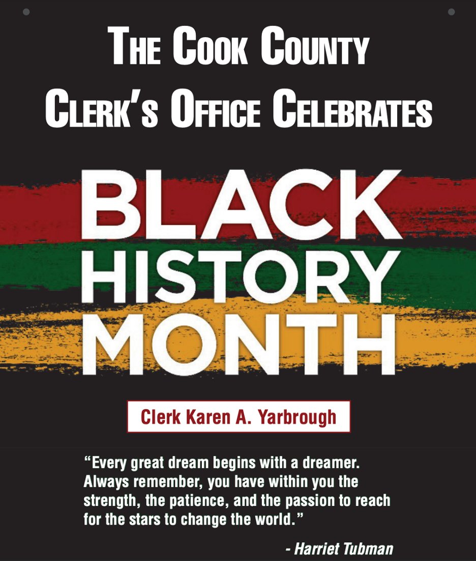 cookcountyclerk's tweet image. The Cook County Clerk's Office will be celebrating #BlackHistoryMonth by posting inspiring quotes from notable leaders. 

This quote comes from abolitionist and activist, Harriet Tubman.