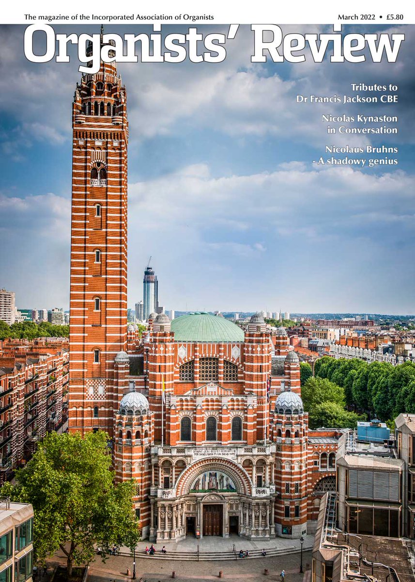 March 2022 issue out now. Featuring: tributes to Francis Jackson, an interview with Nicolas Kynaston & an article on Nicolaus Bruhns. organistsreview.com/products/march…