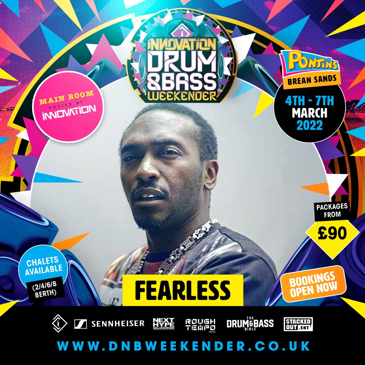 Catch FEARLESS hosting at the DnB Weekender 🎤🔥

Now only a few weeks away!

Packages available now from only £90 
Innovationevents.co.uk/events
