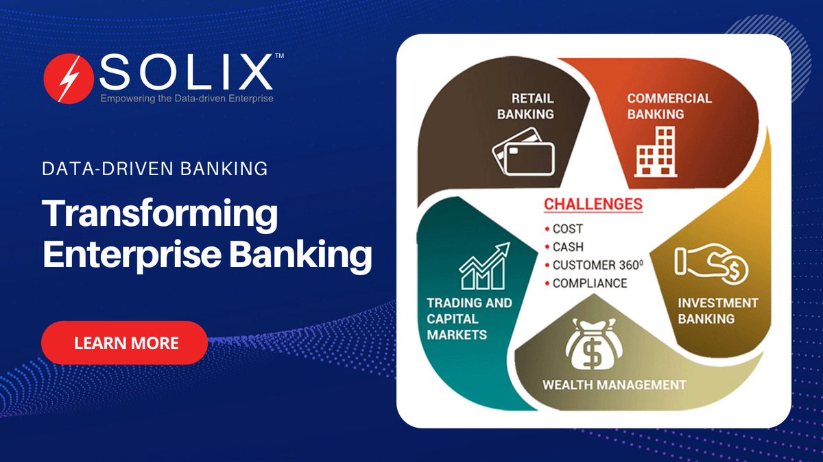 solixbigdata's tweet photo. Explore how data technologies are empowering financial institutions to move beyond using IT for just traditional processes: 👉 https://t.co/24Y52CawGz

#bankingIT #bankingtech #datadrivenbanking https://t.co/l6uZ8Z4CBj