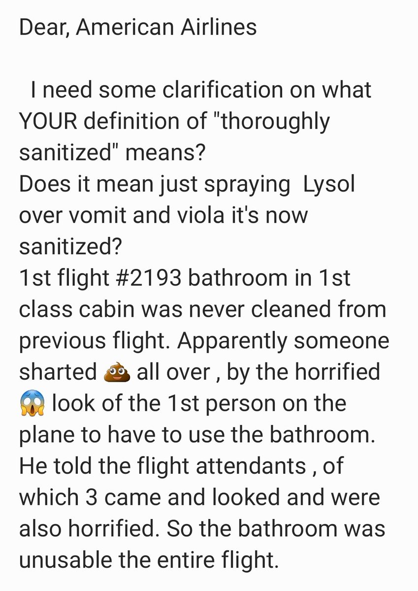 JENisJUICY's tweet photo. .@AmericanAir 
I need some clarification on what THOROUGHLY DISINFECTED means to you?
Good thing there's a #mask #masks mandate 🙄🙄🤬🤬
#AmericanAirlines #aal #robertisom #dougparker #AA @FoxNews @6abc @FOX29philly 
#covid19 #coronavirus #dfw #tus #phl #disinfected #maskmandate https://t.co/2UYllmah4I