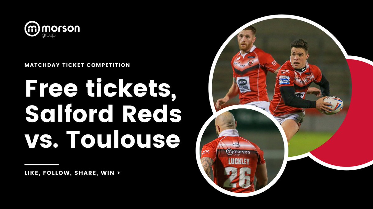🚨Competition 🚨

We have two tickets to giveaway for <a href="/SalfordDevils/">Salford Red Devils 👹</a>' game against Toulouse at the AJ Bell this Sunday! 👹

To be in with a chance to win: follow us, like and retweet this post on both our Twitter and Instagram pages!

Instagram - MorsonSportsNews  ✅

#TeamMorson