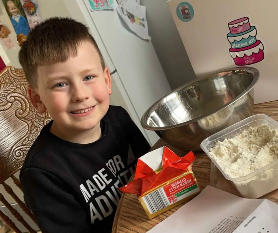 CreatingE's tweet photo. ❤️ Dydd San Ffolant

❤️ This #ValentinesDay we delivered baking packs to 47 local families involved in our Working Families project. Here's the lovely Lucius making shortbread biscuits for his family 😍

@TNLComFundWales @PaulHollywood @PrueLeith https://t.co/bGlp7XNq3Y