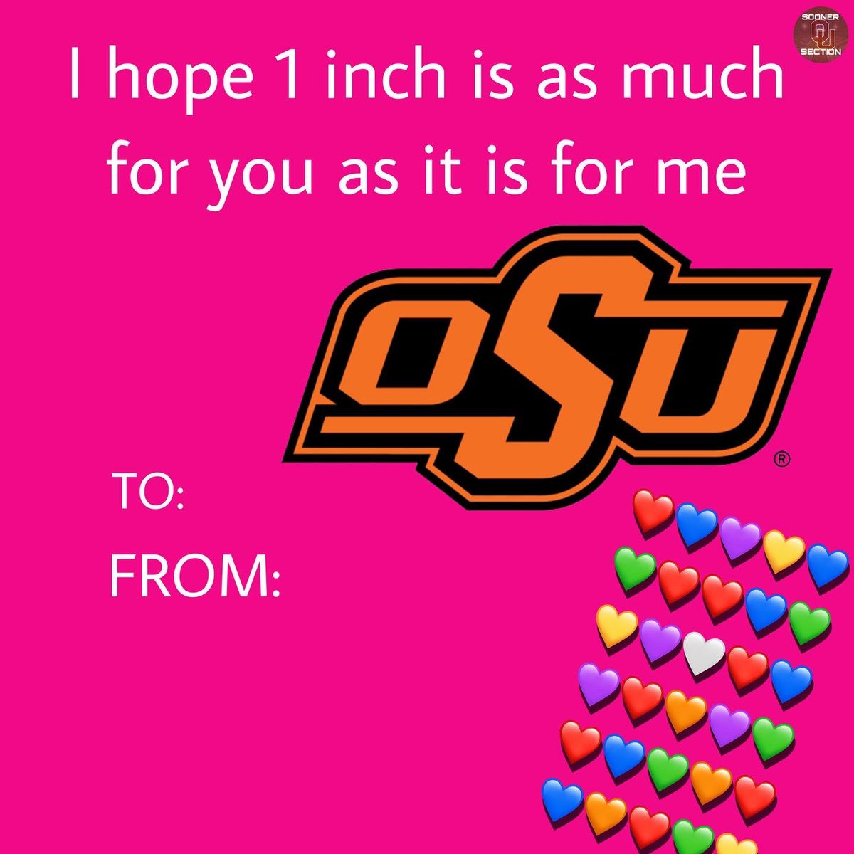 SectionSooner's tweet photo. Happy Valentines day from Sooner Section! https://t.co/vkRYZOAkK0