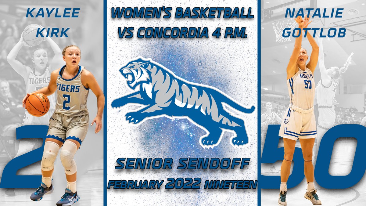 Regular season finale for <a href="/DWUWBB/">𝐃𝐚𝐤𝐨𝐭𝐚 𝐖𝐞𝐬𝐥𝐞𝐲𝐚𝐧 𝐖𝐁𝐁</a> this evening as they honor two seniors in the <a href="/Corn_Palace/">Corn Palace</a> 

📍Mitchell, S.D.
🆚Concordia
⏰4 p.m.
📊dwuathletics.com/sports/wbkb/20…
🎥dwuathletics.com/sports/wbkb/20…
📻dwuathletics.com/links/iia3wt
🎟dwuathletics.com/ticketing

#BleedBlue | #EarnYourStripes