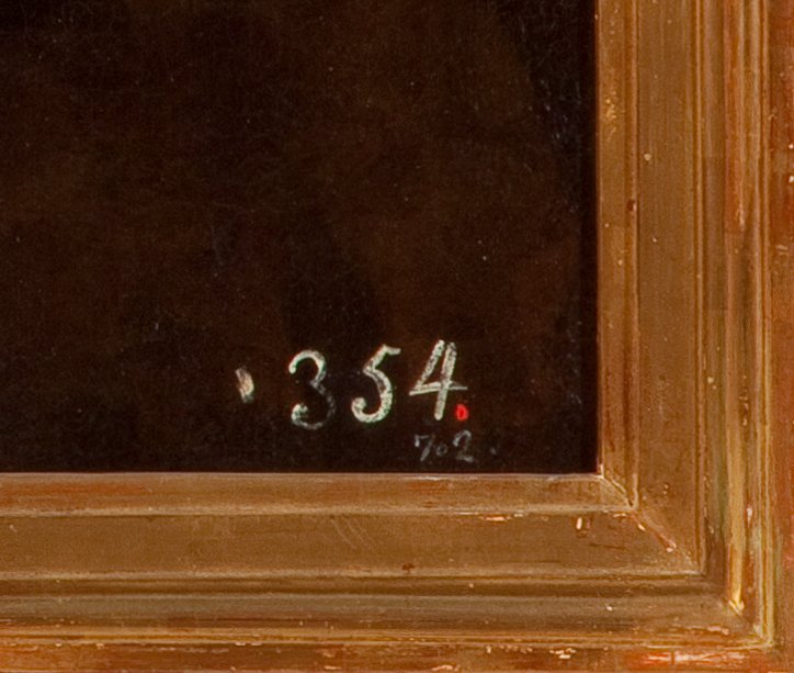 PuertoEdu's tweet photo. Seguro que ya sabéis porqué hay un punto rojo después del número que aparece en la Salomé con la cabeza del Bautista de Caravaggio. https://t.co/PfG8U8Moth