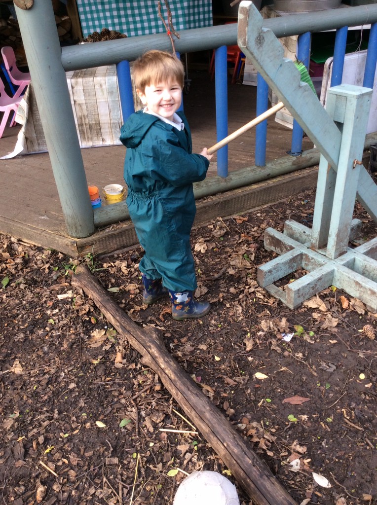 Transition have been exploring the nursery garden in their outdoor learning lesson.