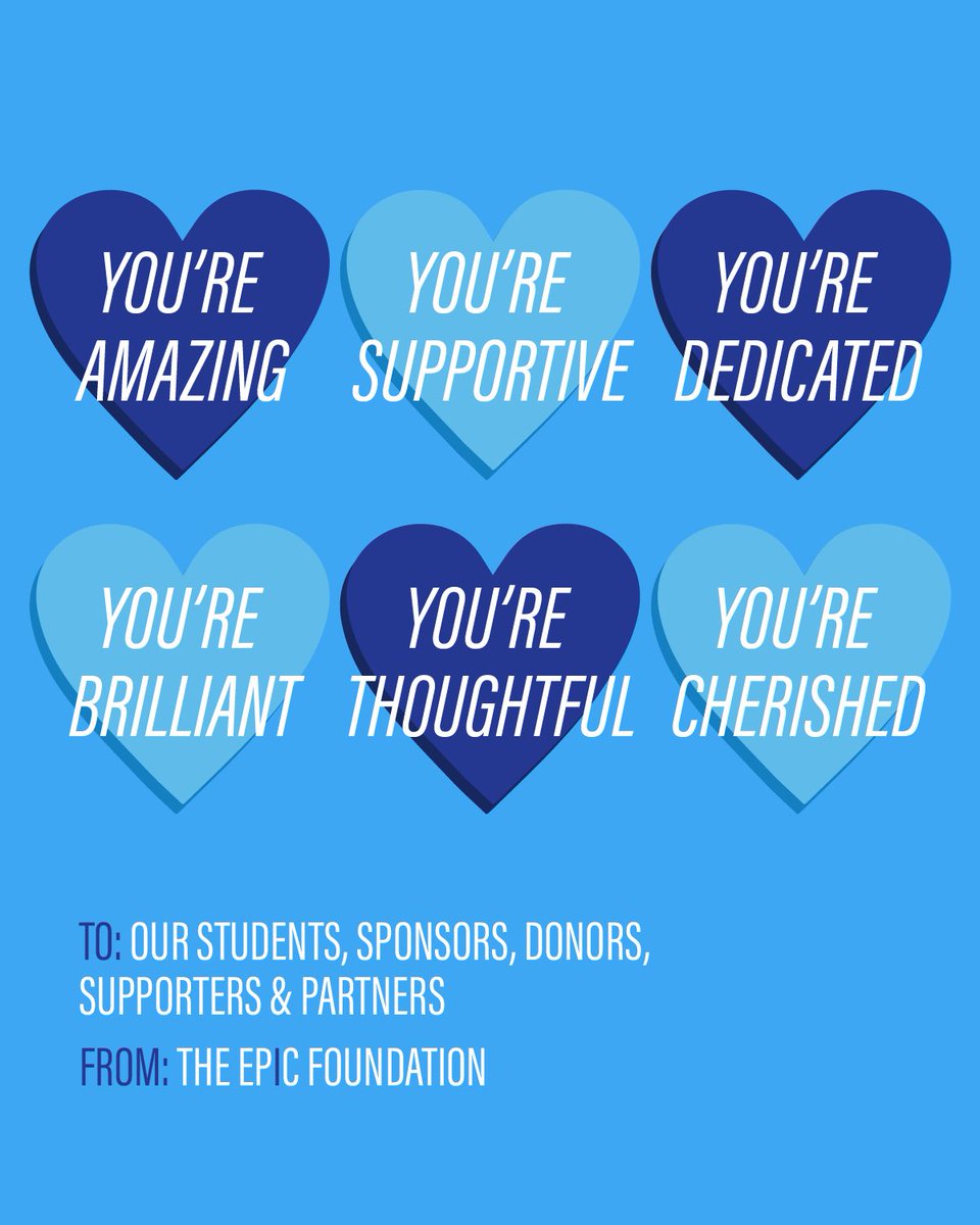 EPIC_FLORIDA's tweet photo. Happy Valentineโs Day from The EPIC Foundation๐ There are so many reasons we love our #EPICFamily, but these are our favorite! Comment below the ways you love this #EPICCommunity๐ https://t.co/tVKi3soWWj