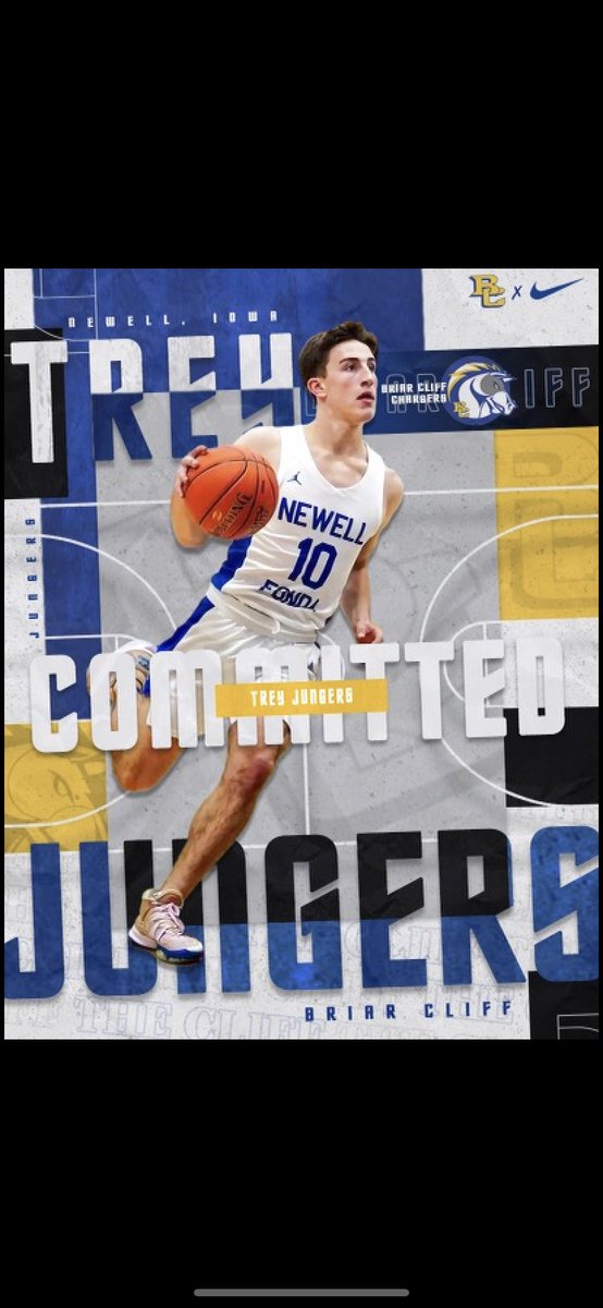 Trey Jungers (@treyjungers3) on Twitter photo 100% Committed🔵🟡Excited to join the Charger Family⚡️<a href="/briarcliffhoops/">Briar Cliff Men’s Basketball</a> <a href="/CoachSvagera/">Mark Svagera</a> <a href="/bforbes5/">Bryan Forbes</a> @NickSabin2 <a href="/NFBoysBBall/">Newell-Fonda Basketball</a> 100% Committed🔵🟡Excited to join the Charger Family⚡️<a href="/briarcliffhoops/">Briar Cliff Men’s Basketball</a> <a href="/CoachSvagera/">Mark Svagera</a> <a href="/bforbes5/">Bryan Forbes</a> @NickSabin2 <a href="/NFBoysBBall/">Newell-Fonda Basketball</a>