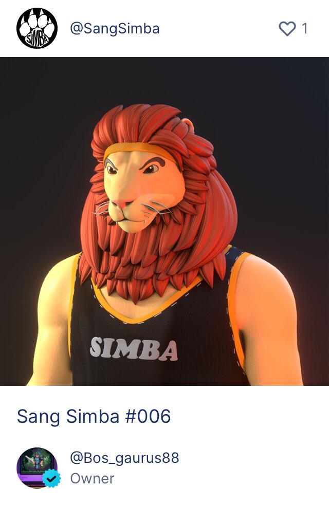 SimbaSocialClub's tweet photo. Simba #006 has been caught by the man himself @Bos_gaurus88 !! Thank you so much sir for supporting us. With this only the genesis Simba left! New drop will be coming very soon π€©π¦
#SangSimba https://t.co/gXdm22KWEn