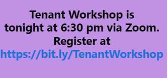 Do you know your rights? bit.ly/TenantWorkshop