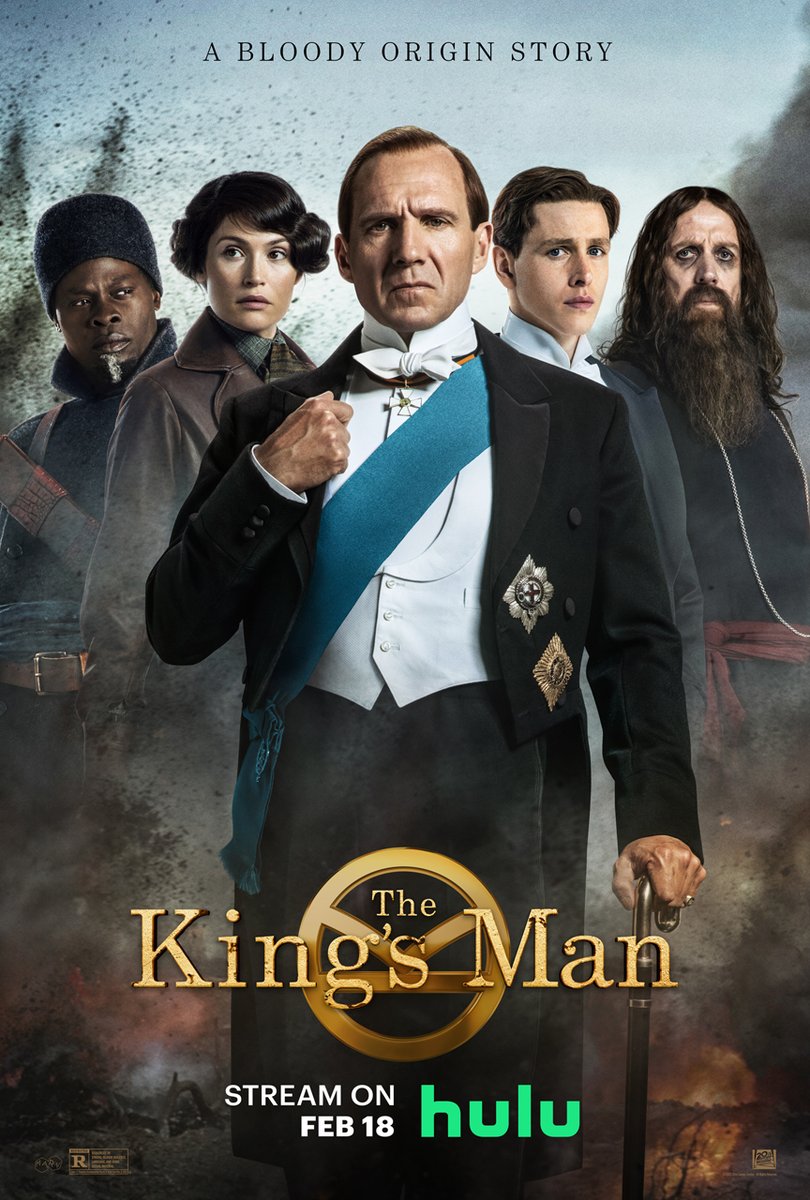 KingsmanMovie's tweet photo. Get ready for a bloody origin story. #TheKingsMan is coming to @Hulu February 18. https://t.co/yJitNzpMS4