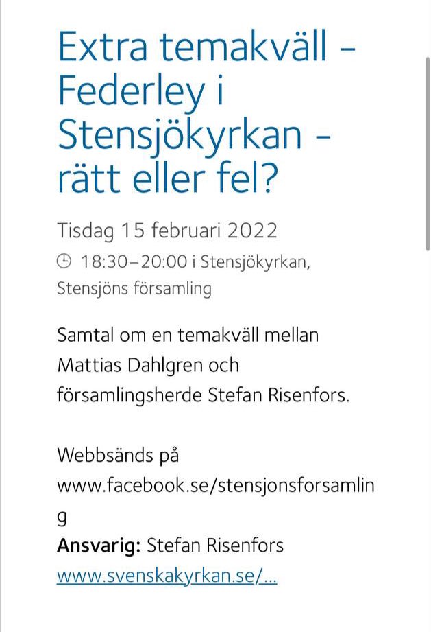 MattiasZ02's tweet photo. ‼️ Imorgon kommer jag att debattera mot den präst som bjöd in Fredrick Federley att föreläsa om svenska värderingar trots vetskapen om Federleys relationer med flera dömda pedofiler.

Prästen likställde Federleys inbjudan vid att även SD var välkomna.

📎 https://t.co/PqoQCb2O9c https://t.co/VJAnfM1a3I