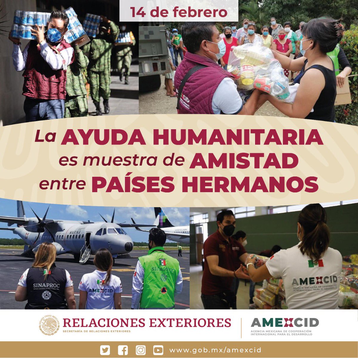 AMEXCID's tweet photo. Las agencias de cooperación internacional estrechan los lazos de amistad entre las naciones, especialmente en los momentos más difíciles. #14defebrero https://t.co/AzCxE2o1db