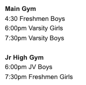 JHS Boys and Girls Basketball will head to Carl Junction tomorrow (Tuesday, February 15) for a super night.  Here is the schedule for the evening.  #goeagles