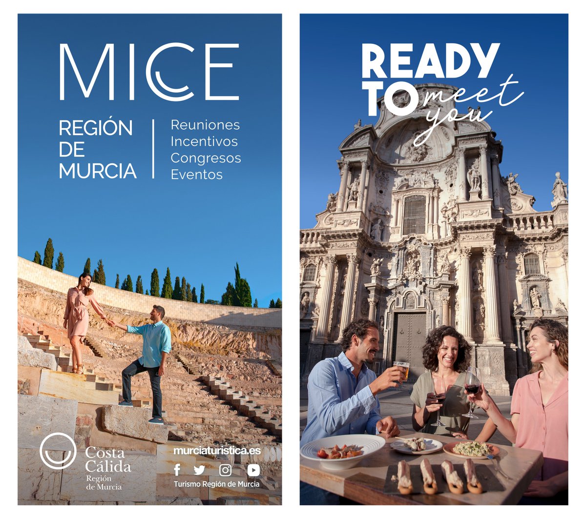 Conoces la #RegióndeMurcia? Un ‘Destino MICE’ #ReadyToMeetYou.
✨Tamaño medio e infinitas posibilidades donde todo está cerca de todo. Cultura, gastronomía, naturaleza, un clima privilegiado y ciudades como #Murcia, #Cartagena, #Águilas o #Lorca.

💻bit.ly/34Aeh1V