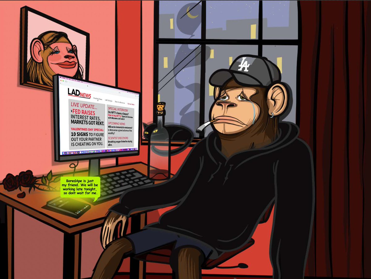 LoserApeDAO's tweet photo. SNEAK PEEK IS HERE! If you are reading this, you are super early. If you want a WL, FOLLOW us and RT the post. Fill out the google form if you want to increase your chances.
Discord is coming this week. Stay tuned folks. 
https://t.co/lFKtFUkPRu https://t.co/ibPkIP00lb