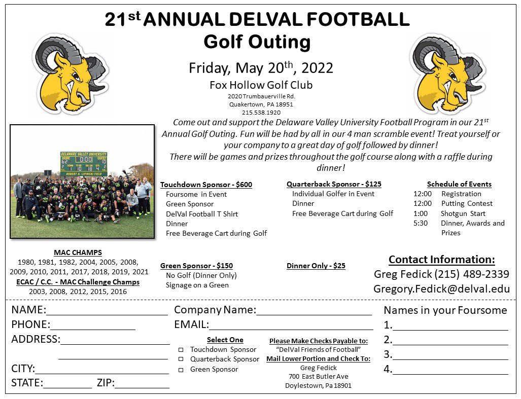 Delaware Valley University Football tweet media