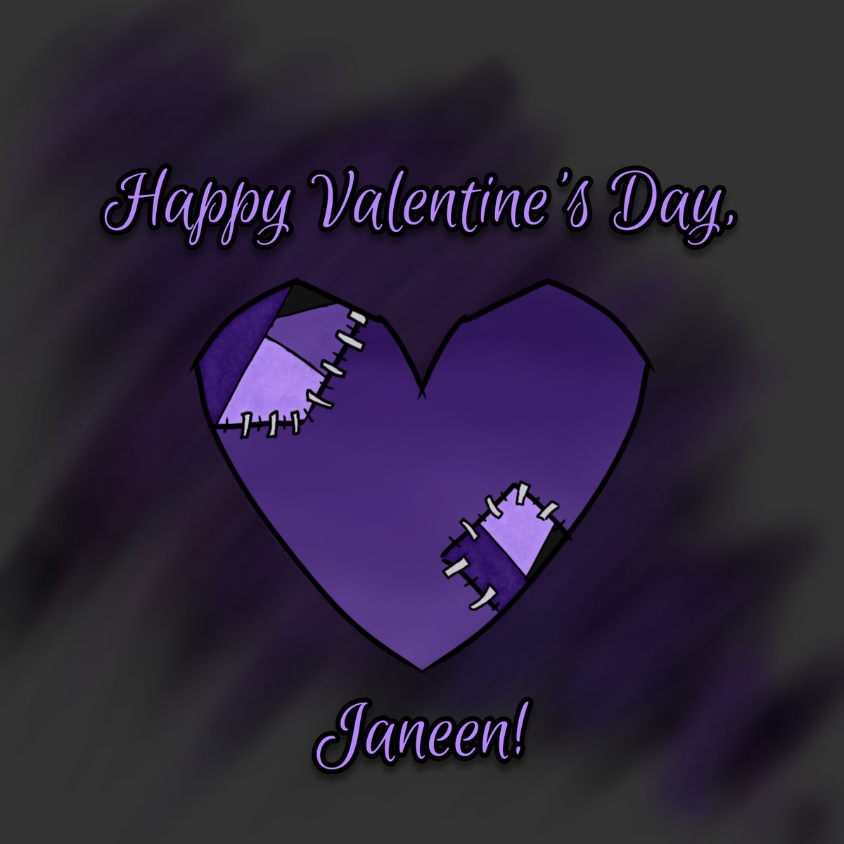 cyber_bree's tweet photo. Came on quickly to post this for the #fandergiftexchange! Happy Valentine's Day, @janeen_mathisen! 💜🖤
Hope you have an amazing day and remember: You deserve all the love in the world- romantic, platonic, or self-love! ^^
-Brecken🎵 https://t.co/94tP9hTt91