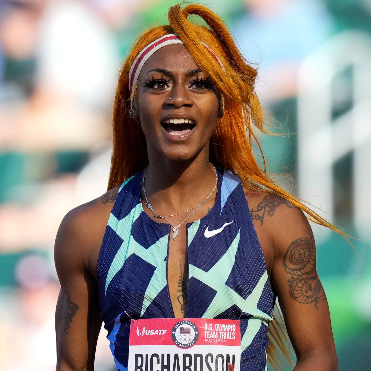 ajplus's tweet photo. Sha'Carri Richardson called out double standards at the #Olympics, after a Russian athlete could compete despite a failed drug test.

Richardson was barred from Tokyo Games after a positive cannabis test in OR, where it is legal: "Only difference I see is I'm a Black young lady." https://t.co/5mL1OMpK01