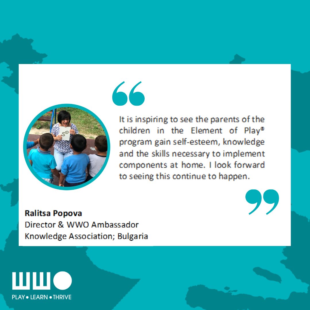 Ralitsa is proud of the parents in our program for mastering skills that help their children thrive. To learn more about our work in #Bulgaria, please visit: wwo.org/bulgaria-progr…. #GetToKnowWWO
