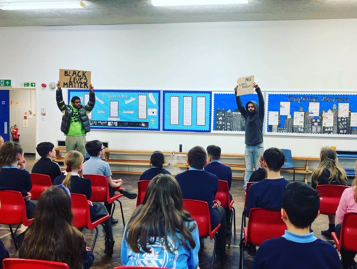 OddArtsUK's tweet photo. 🥊KNOCKOUT•BLOW🥊 insightful interventions to challenge #racism from yrs 5 & 6 @DaneBankPS today learning about #LenJohnson while exploring #racialinequalities.
Part of our #antiracism #education pilot in partnership with @SRTRC_England @TamesideCouncil #oddarts #KnockoutBlow https://t.co/sEpbwj3enN
