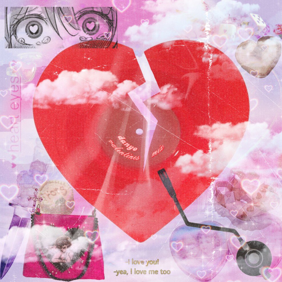 danyo0o0o's tweet photo. happy valentines from yours truly 💖 wee mix filled with songs of love and heartbreak. featuring some snippets of my own music i’ve been working on too! link is in my bio 💫 cover art by my cupid @spliff4ny https://t.co/vMRMhVRsDm