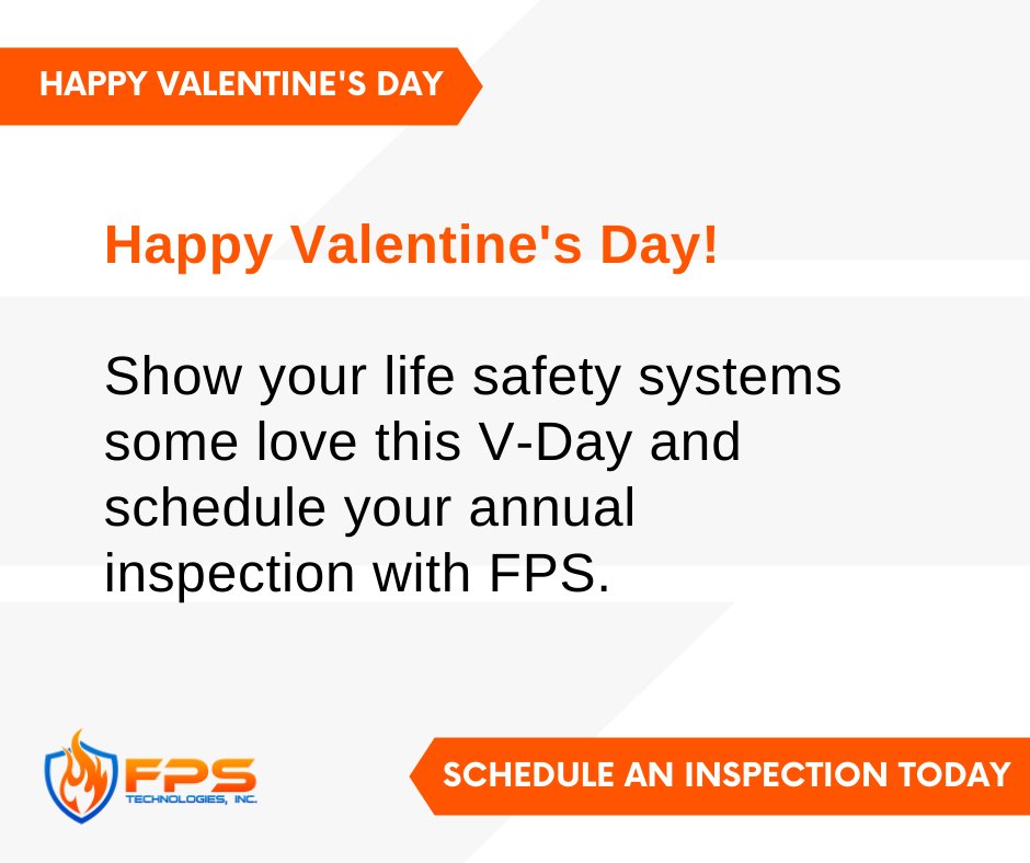 Happy Valentine's day from FPS! Just because you can't see your pipes doesn't mean they're not there. Show some love for your life safety systems this Valentine's Day and schedule an inspection with FPS.
.
.
#fireprevention #firesafety #fireprotection #fire #oklahomaowned #fps https://t.co/zosqqYkZQe