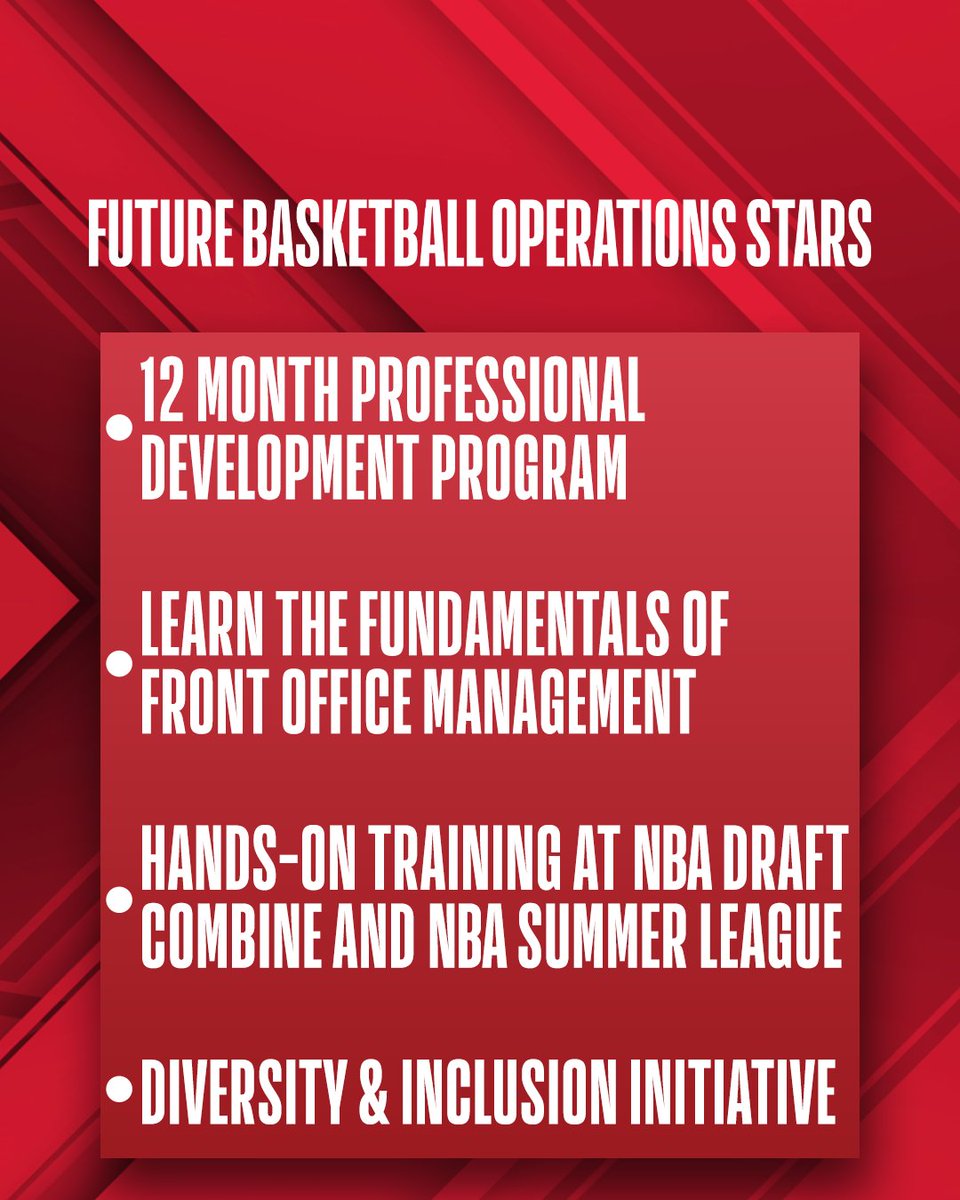 Apply now to the NBA Future Basketball Operations Star Program! bit.ly/NBAFBOS #NBAFutureStars #BBallOps