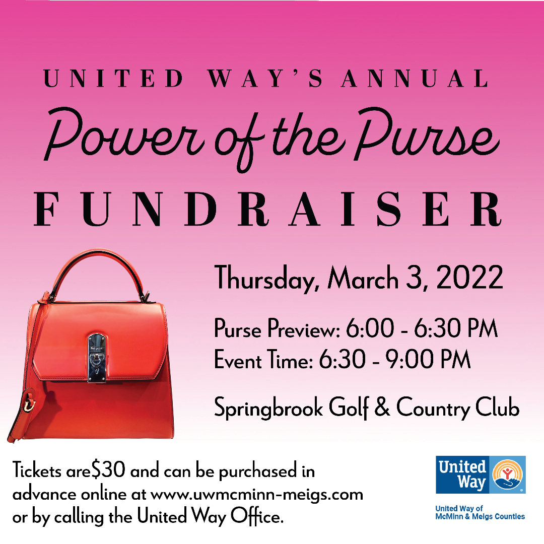UWMcMinnMeigs's tweet image. We are so excited to announce that United Way's Annual Power of the Purse Fundraiser is happening on Thursday, March 3rd! 🛍👛 Please purchase your tickets in advance online at uwmcminn-meigs.com/power-purse 
We cannot wait to see you then!
