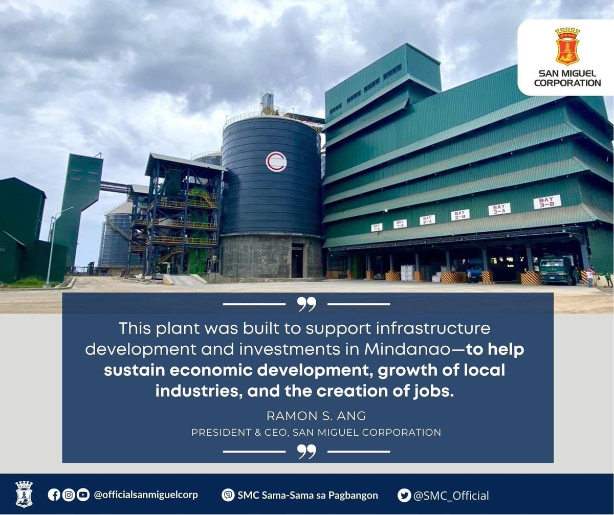 This July, our newest investment in Davao, a P10-billion, modern cement manufacturing facility will begin operations. 

Learn more about this project here: bit.ly/SMCBoostsCemen…