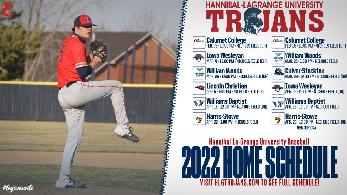 HLGU_Trojans's tweet image. 2022 HLGU Baseball home schedule! For more information please visit our athletic website at hlgtrojans.com