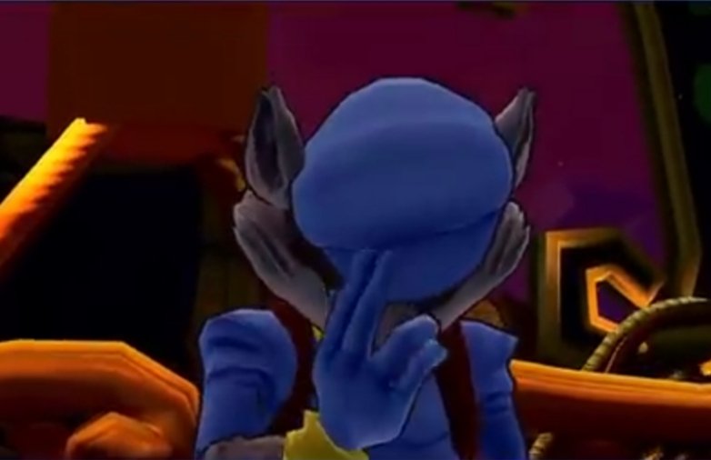 Safehouze_'s tweet image. He about to go naruto style 
Ha ha oh boi 
#slycooper #sly #sly4 🦝🧢