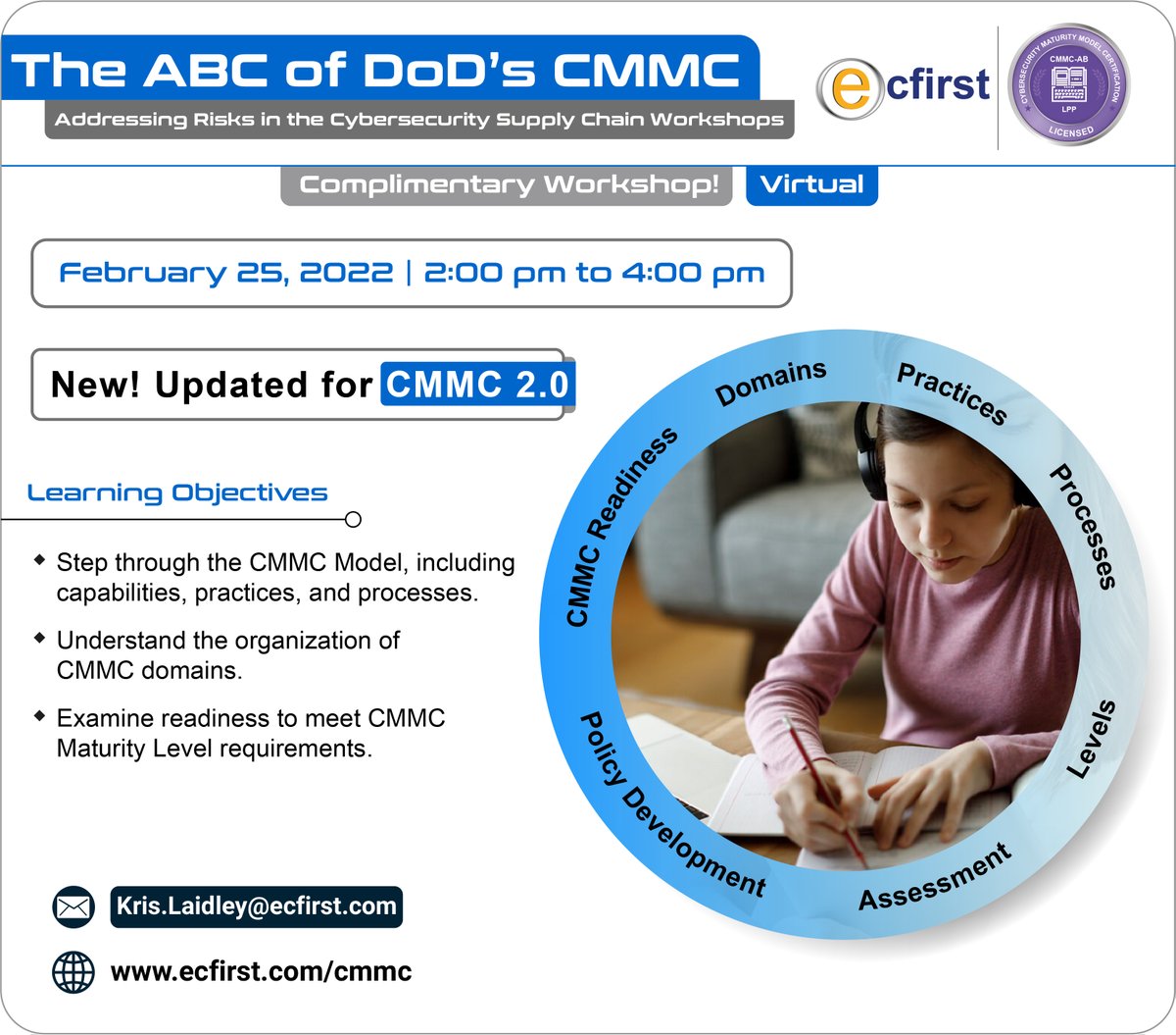 The ABC of DoD's CMMC Complimentary Workshop! Register Now! register.gotowebinar.com/register/17719…