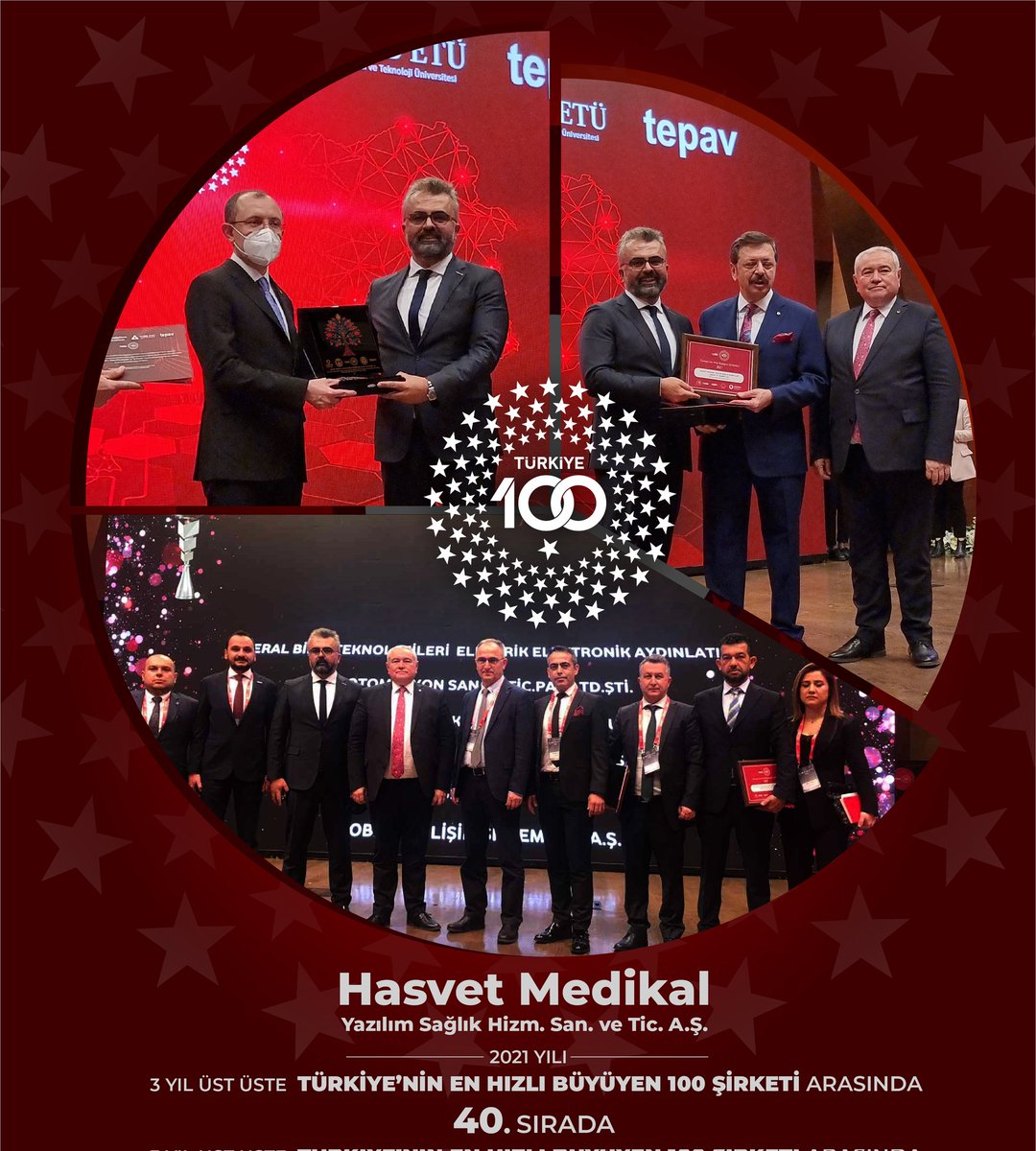 hasvetmedikal's tweet photo. Hasvet A.Ş. olarak, bünyesinde kayıtlı 1.200.000 şirket bulunan TOBB’nin belirlediği "3 yıl üst üste Türkiye’nin en hızlı büyüyen 100 şirketi" arasında 40. sırada yer aldığımızı, bu başarının paydaşı olan siz değerli meslektaşlarımıza duyurmaktan gurur ve mutluluk duyuyoruz..♥️🧿 https://t.co/sG3Glf7r0c
