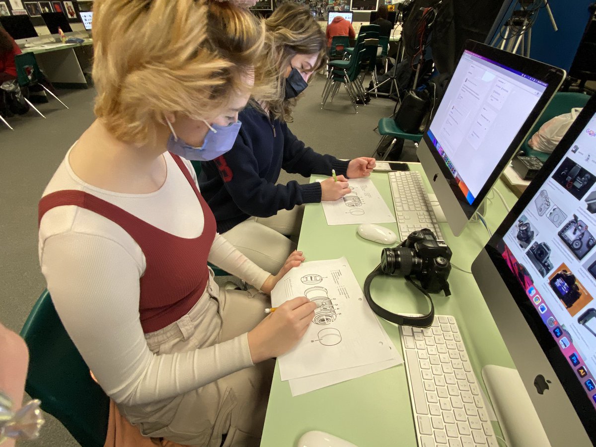 HCComTech's tweet photo. Gr 11 Communications Technology students kicked off their Photography unit learning about camera components &amp; camera safety with teacher candidate @hollthomp https://t.co/WfBRVYDiVa