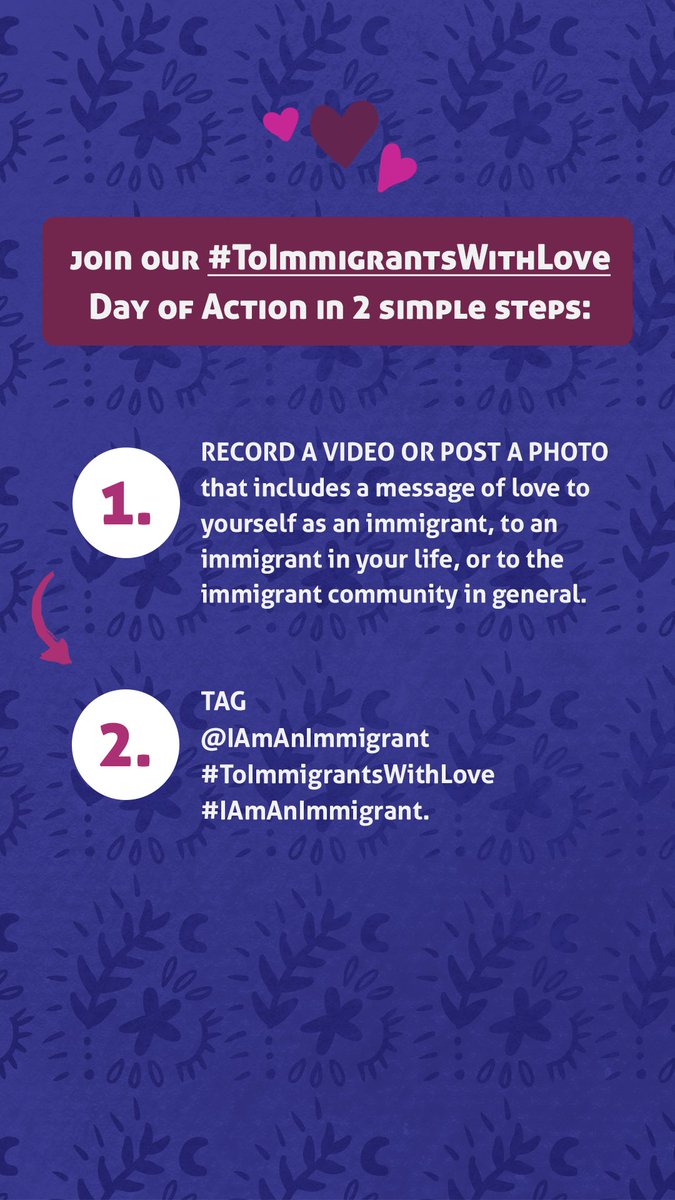 Share the love with an immigrant today 💖 @IAmAnImmigrant #ToImmigrantsWithLove