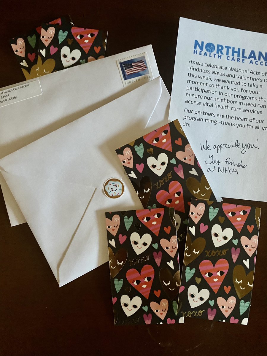 NHCAKC's tweet photo. It's National Random Acts of Kindness Week and today is Valentine's Day! Two great reasons to celebrate our wonderful partners. Last week we mailed out valentines and notes of thanks to the providers who are the heart of our program.

#RAKWeek #nhcakc https://t.co/VAMW7WFgeY