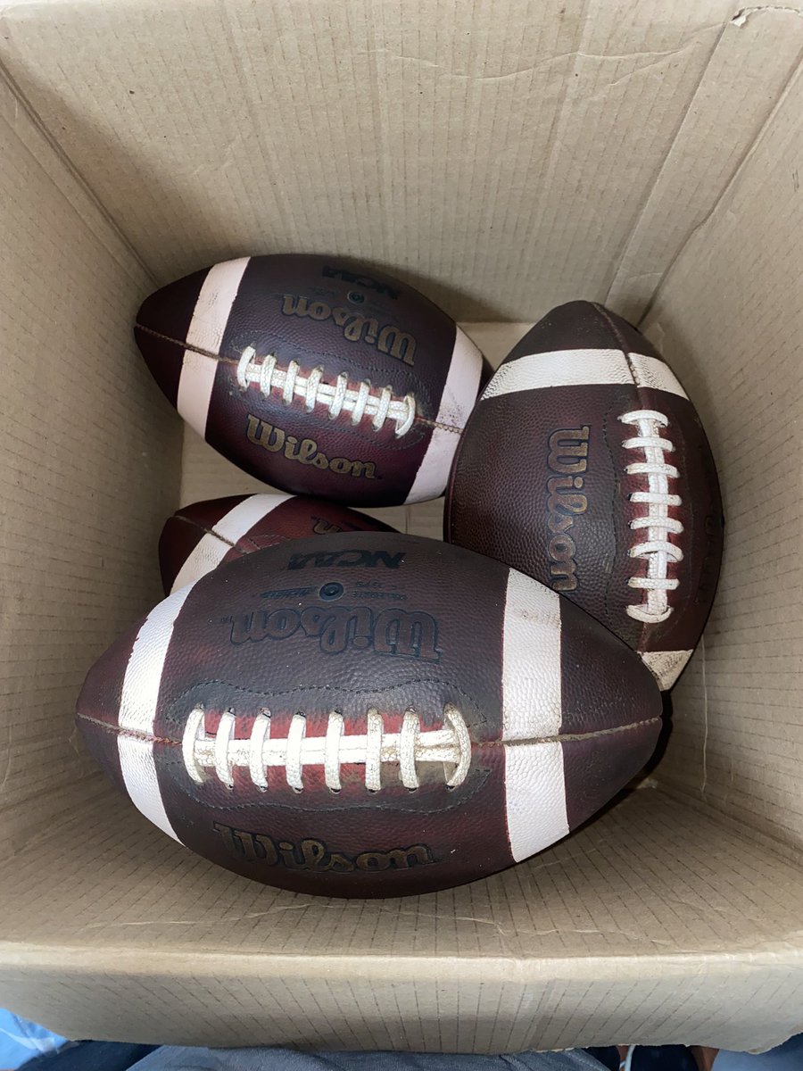Fully prepped footballs for <a href="/ColtonTheaker/">Colton Theaker</a> 🔥 Before vs After