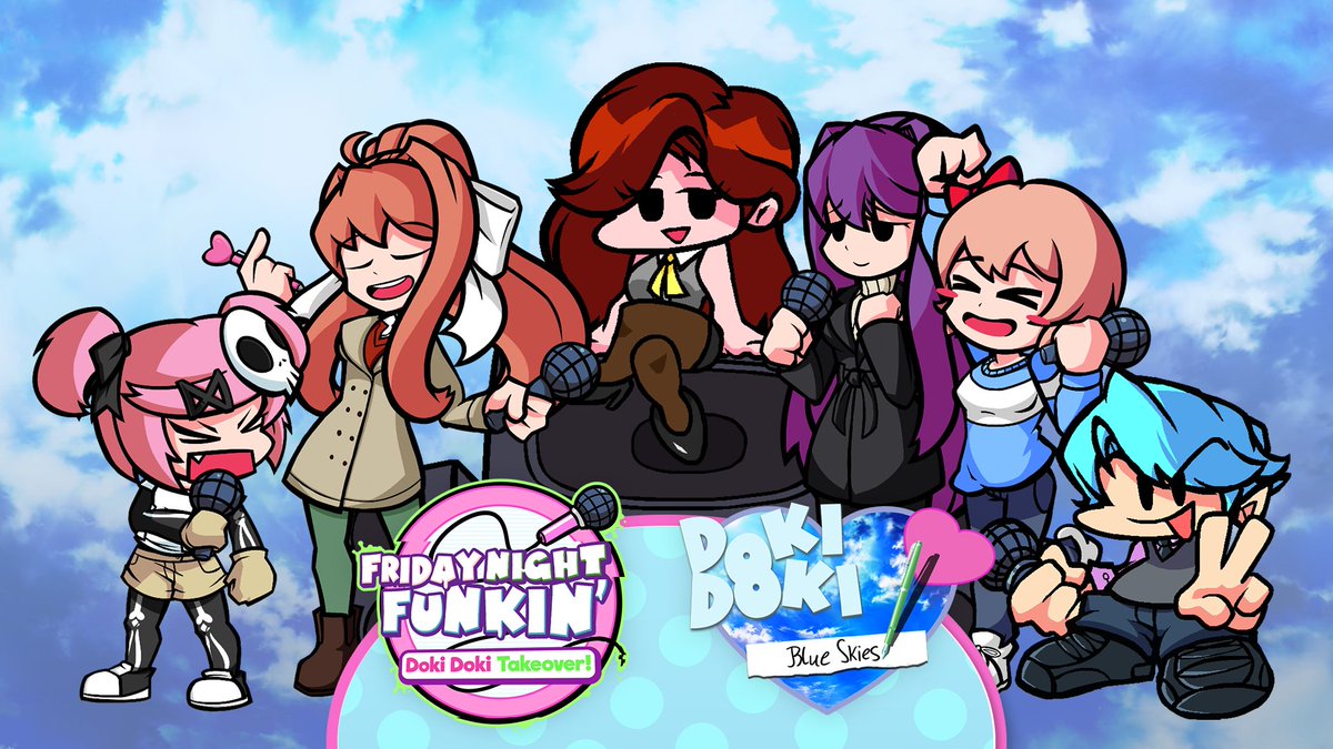 Doki Doki Blue Skies] New custom clothing for Monika and Natsuki! :  r/DDLCMods