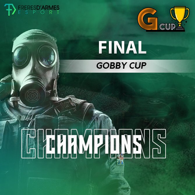 -|🏆 GOBBY CUP 🏆

🟢Notre équipe #Rainbow6 remporte la GOBBY CUP et repart avec 50€

Bien jouer à vous les FRÈRES 💚🖤