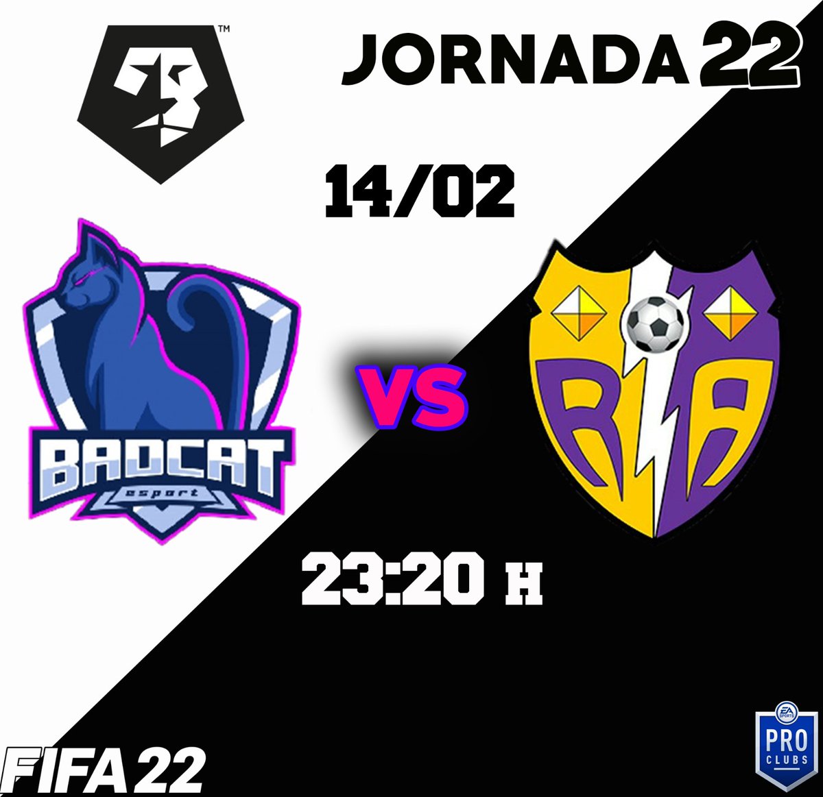 RayoClubesPro's tweet image. 📅Lunes 14/02/2022
🏆Jornada 22 @VFOspain
🆚 Badcat esport
Enlace del canal para verlo: youtu.be/tFynWDhIcJc
#FIFA22 #FIFAclubespro #eSports