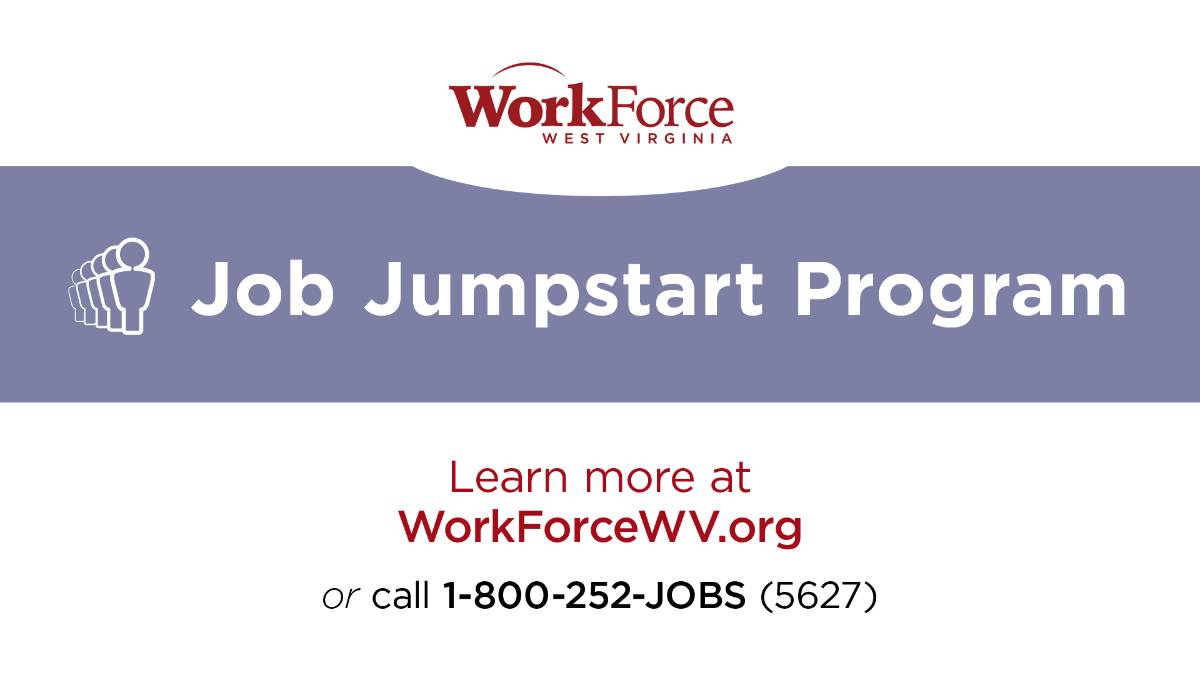 WV Commerce (@wvcommerce) on Twitter photo ICYMI: <a href="/workforcewv/">workforcewv</a> has a new Job Jumpstart Program that provides one-time, $1,500 payments to West Virginians returning to work. Learn more at workforcewv.org/jjp. ICYMI: <a href="/workforcewv/">workforcewv</a> has a new Job Jumpstart Program that provides one-time, $1,500 payments to West Virginians returning to work. Learn more at workforcewv.org/jjp.