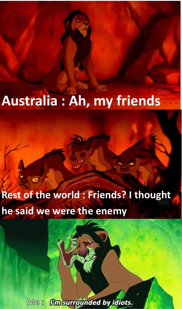 <a href="/AusHCUK/">Stephen Smith</a> <a href="/Australia/">Australia</a> This post is giving me serious #lionking vibes this morning 

🤣🤣🤣🤣🤣🤣🤣🤣