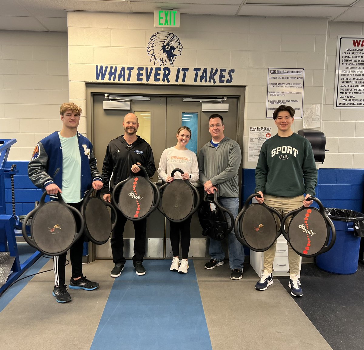 LCIndians's tweet photo. Special thanks to Orange Theory Fitness in Dyer for their donation of Ab Dollies to LC athletics https://t.co/QFQwmpIZBq