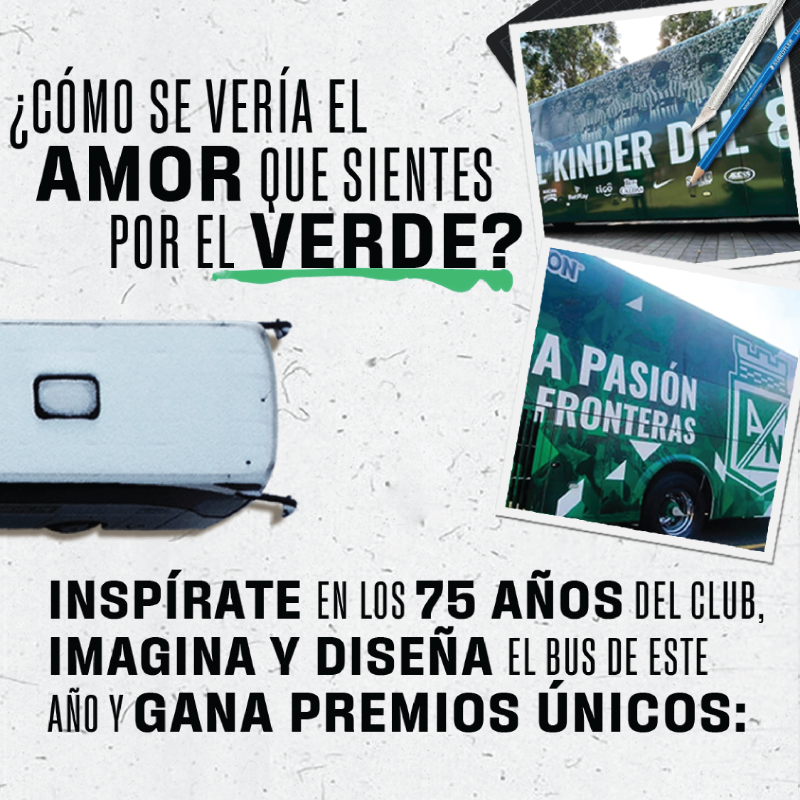 nacionaloficial's tweet photo. ¿Qué tal ser el creador del diseño del bus en los 75 años del más grande de Colombia?
Ese puedes ser tú. Descarga aquí el paquete gráfico para hacer tu propuesta. Créala y envíala a unapasionquenosmueve@gmail.com.
¡Tienes oportunidad hasta el 27 de feb!